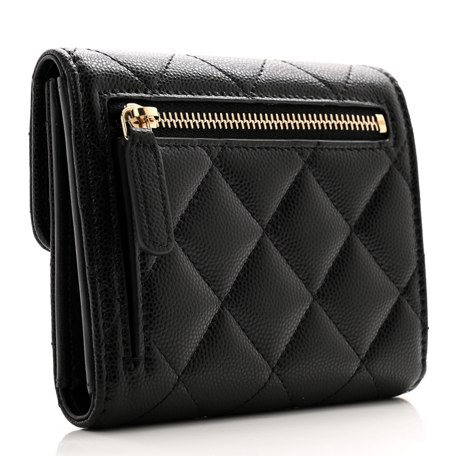 Chanel Caviar Crystal Quilted Small Flap Wallet Black 3 of 9