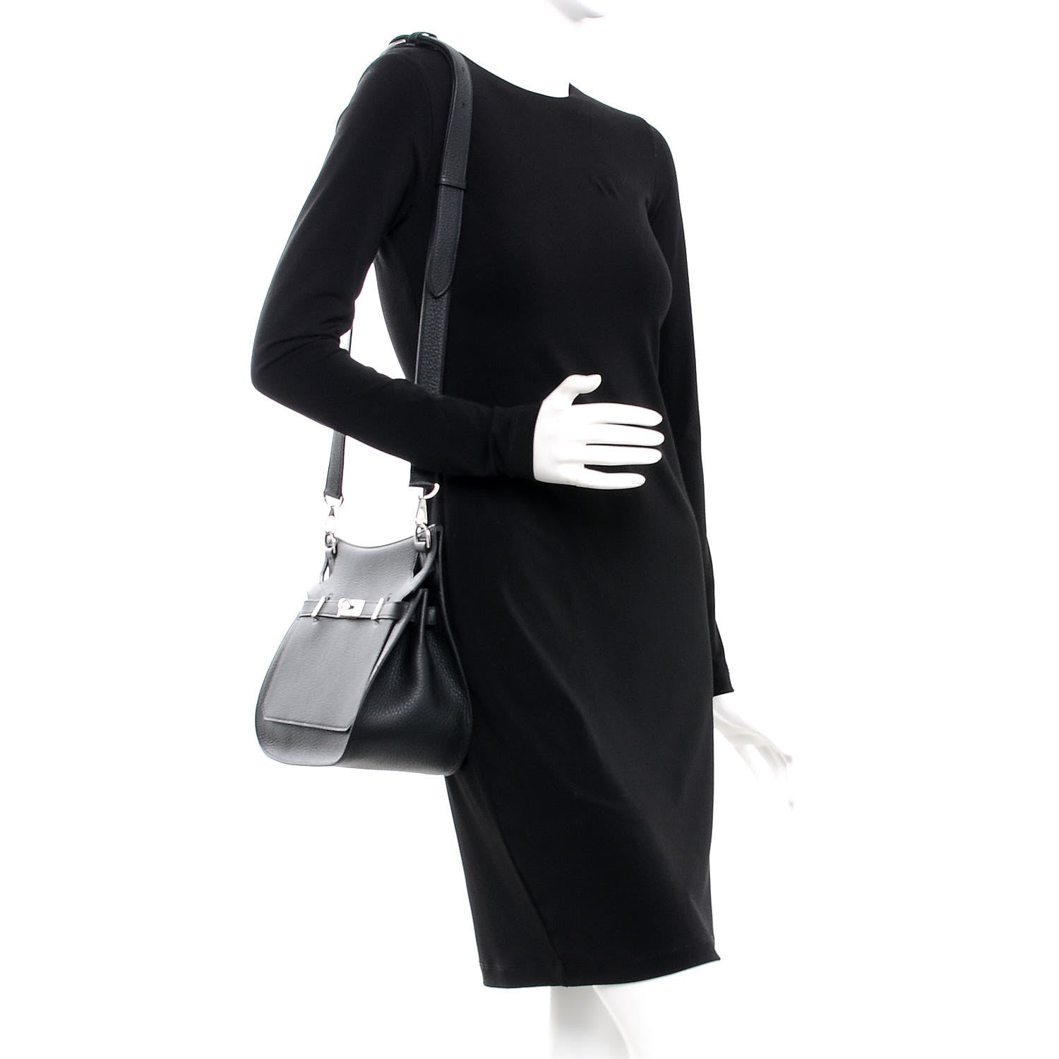 Hermes Taurillon Clemence Jypsiere 28 Black 2 of 8