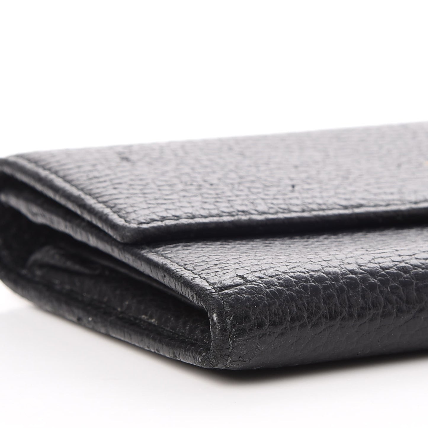 Dollar Calfskin Swing Continental Wallet Black