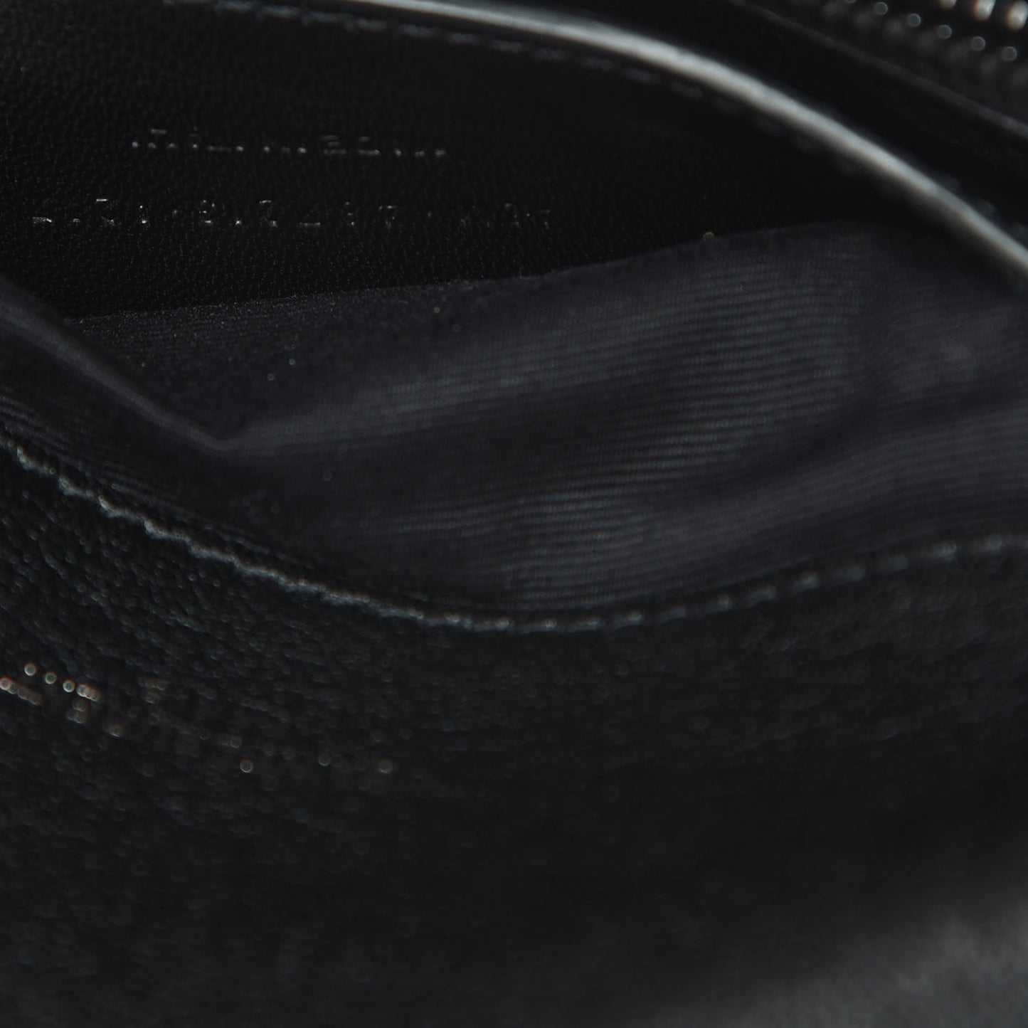 Sheepskin Matelasse Chevron Monogram Medium College Bag Black