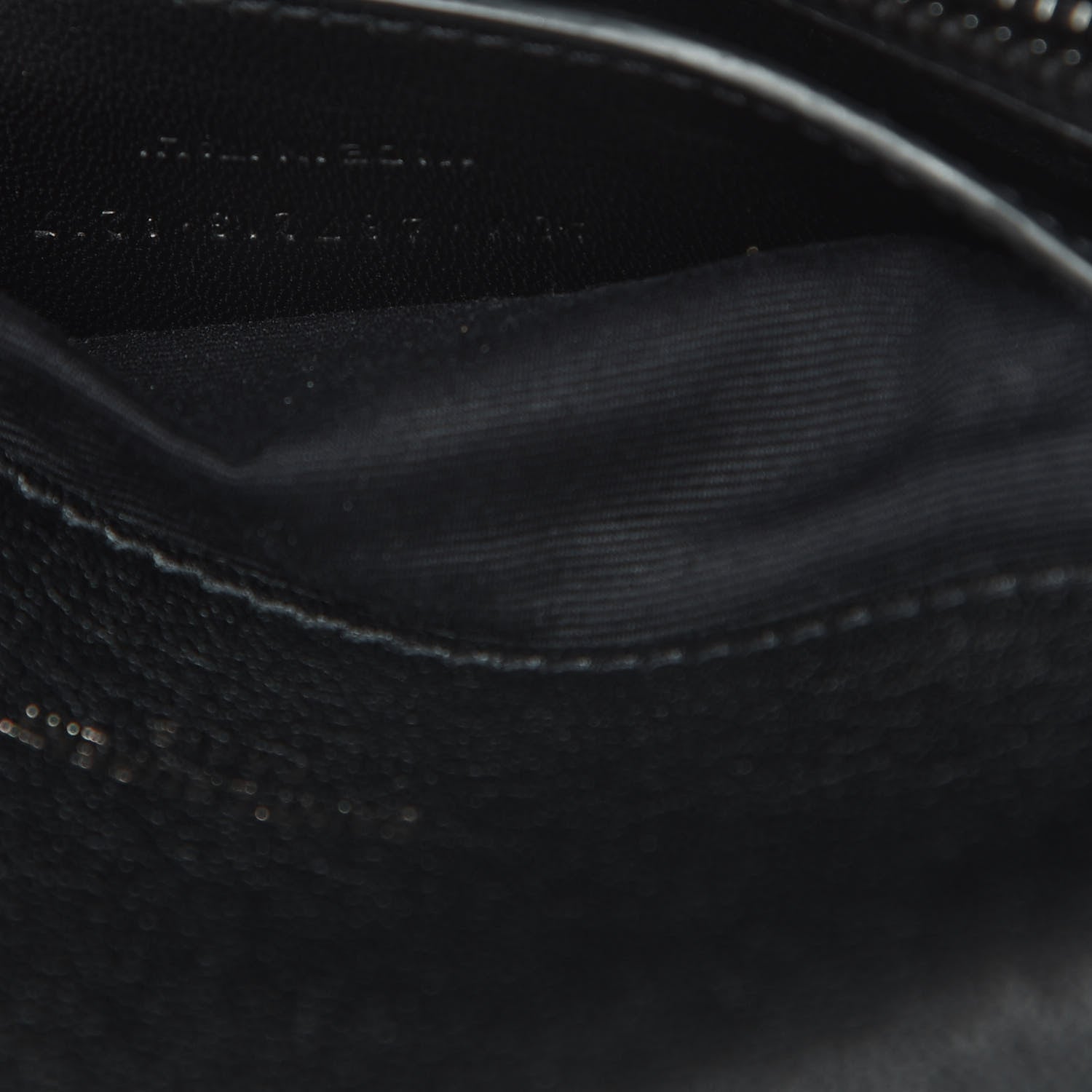 Saint Laurent Sheepskin Matelasse Chevron Monogram Medium College Bag Black 7 of 15