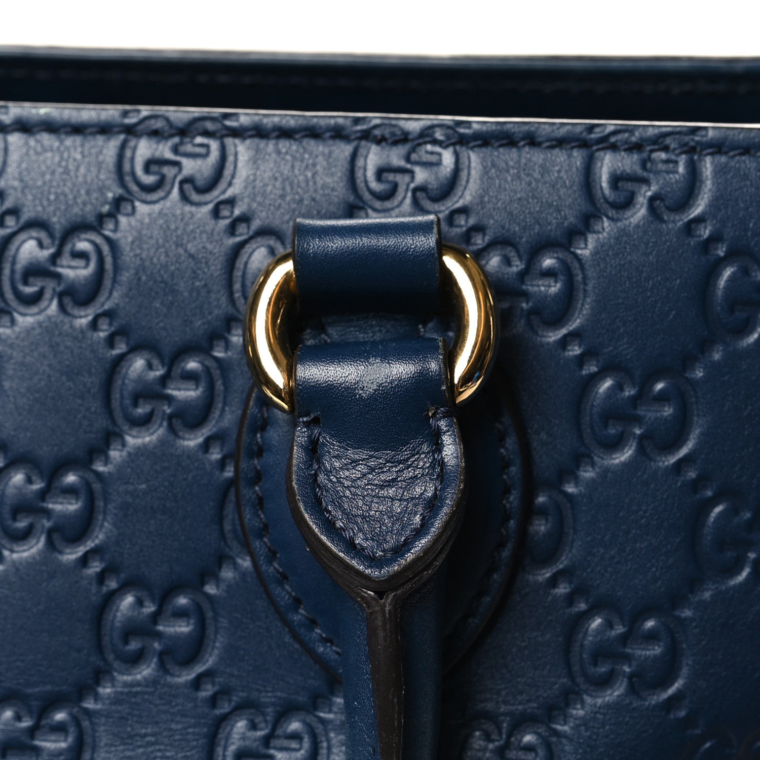 Gucci Soft Guccissima Signature Top Handle Tote Bag Blue Agata 12 of 12
