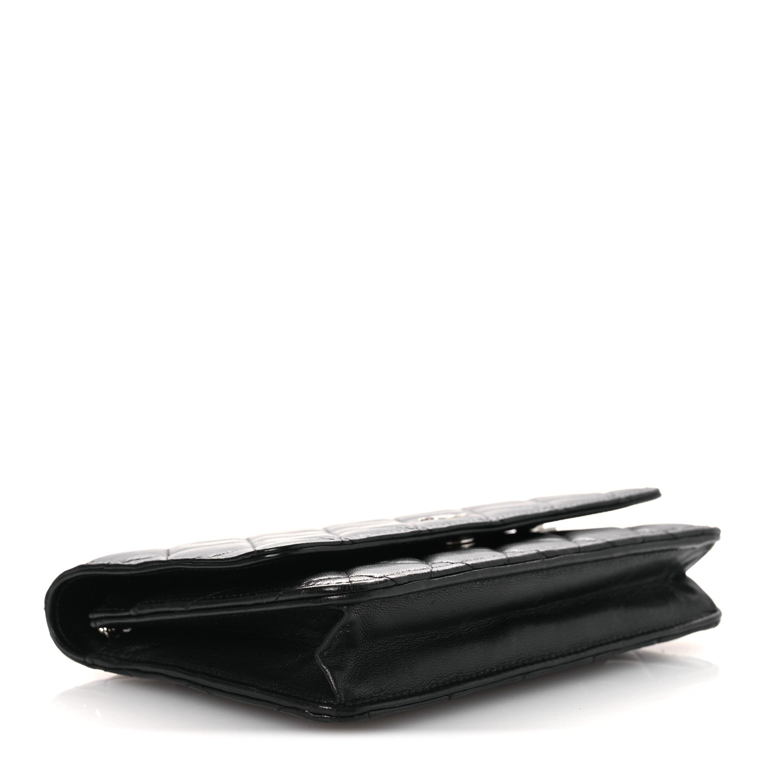 Chanel Lambskin Quilted Wallet On Chain WOC Black 4 of 14