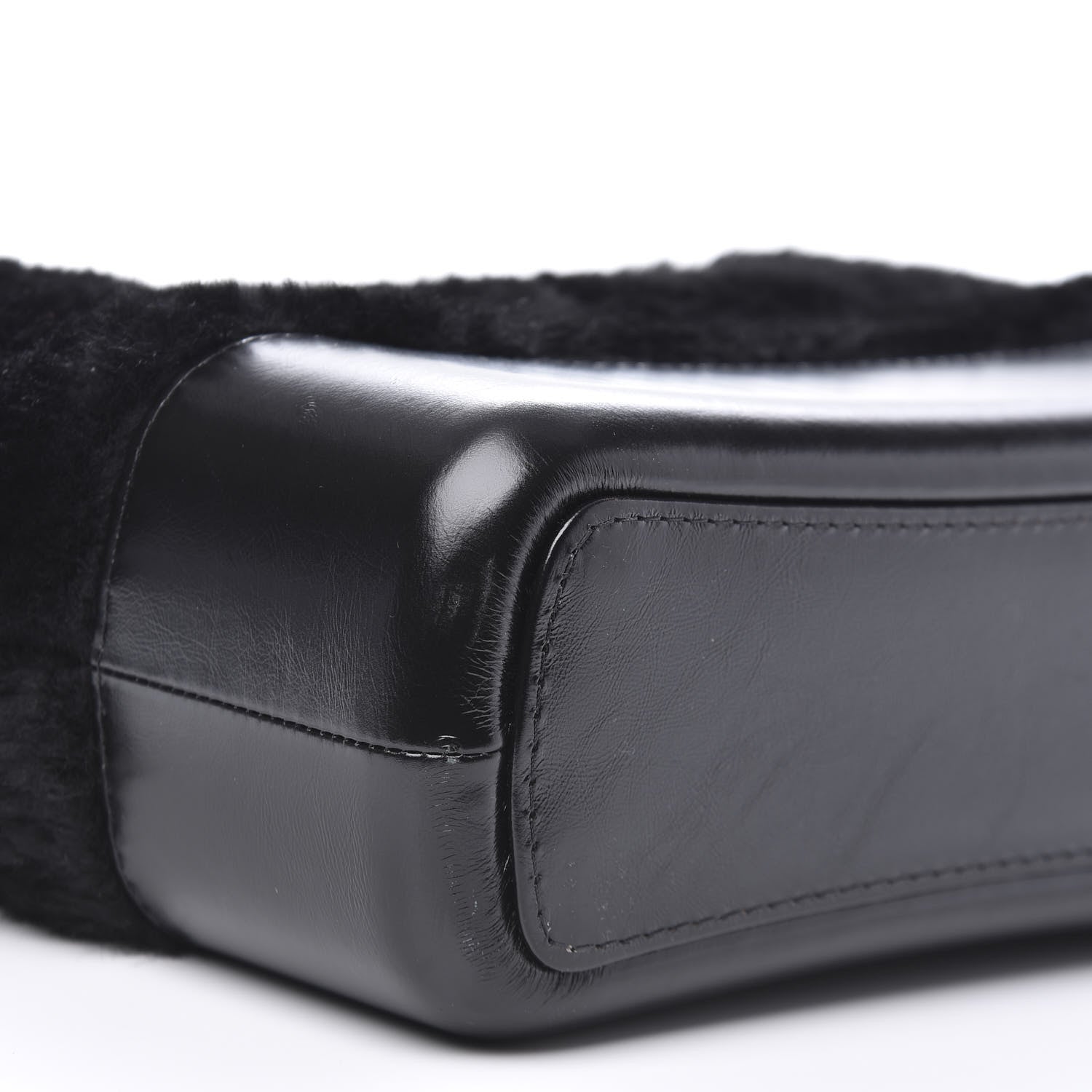 Chanel Shearling Medium Gabrielle Hobo Black 8 of 10