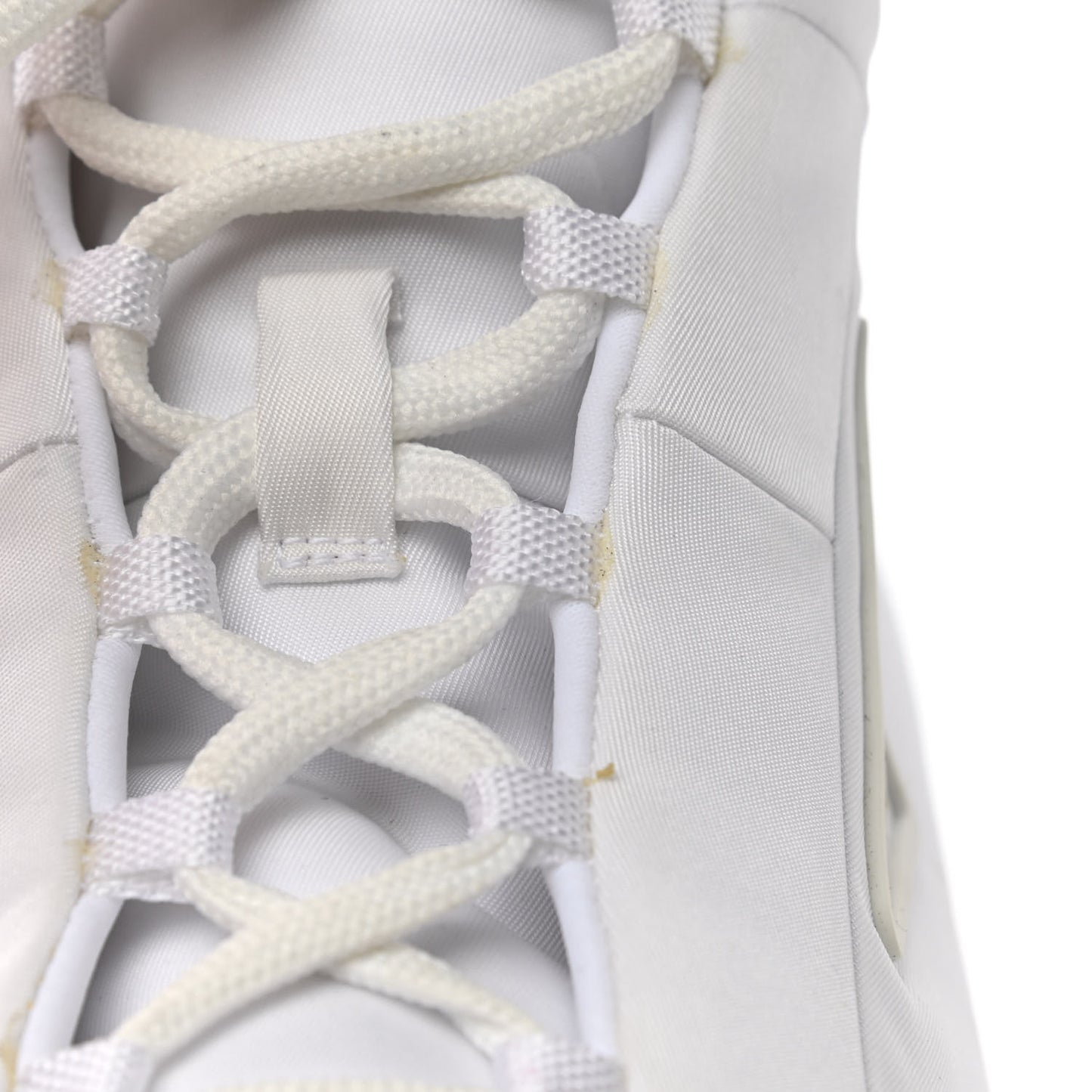 Re-Nylon Gabardine Rubber Triangle Logo Quilted Womens Rush Piuma 50mm Mid Sneakers 39.5 White