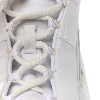Prada Re-Nylon Gabardine Rubber Triangle Logo Quilted Womens Rush Piuma 50mm Mid Sneakers 39.5 White 9 of 9