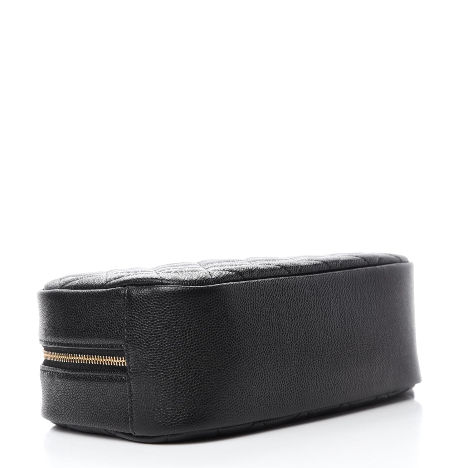 Chanel Caviar Quilted Curvy Pouch Cosmetic Case Black 4 of 8