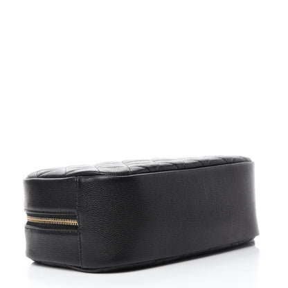 Chanel Caviar Quilted Curvy Pouch Cosmetic Case Black 4 of 8