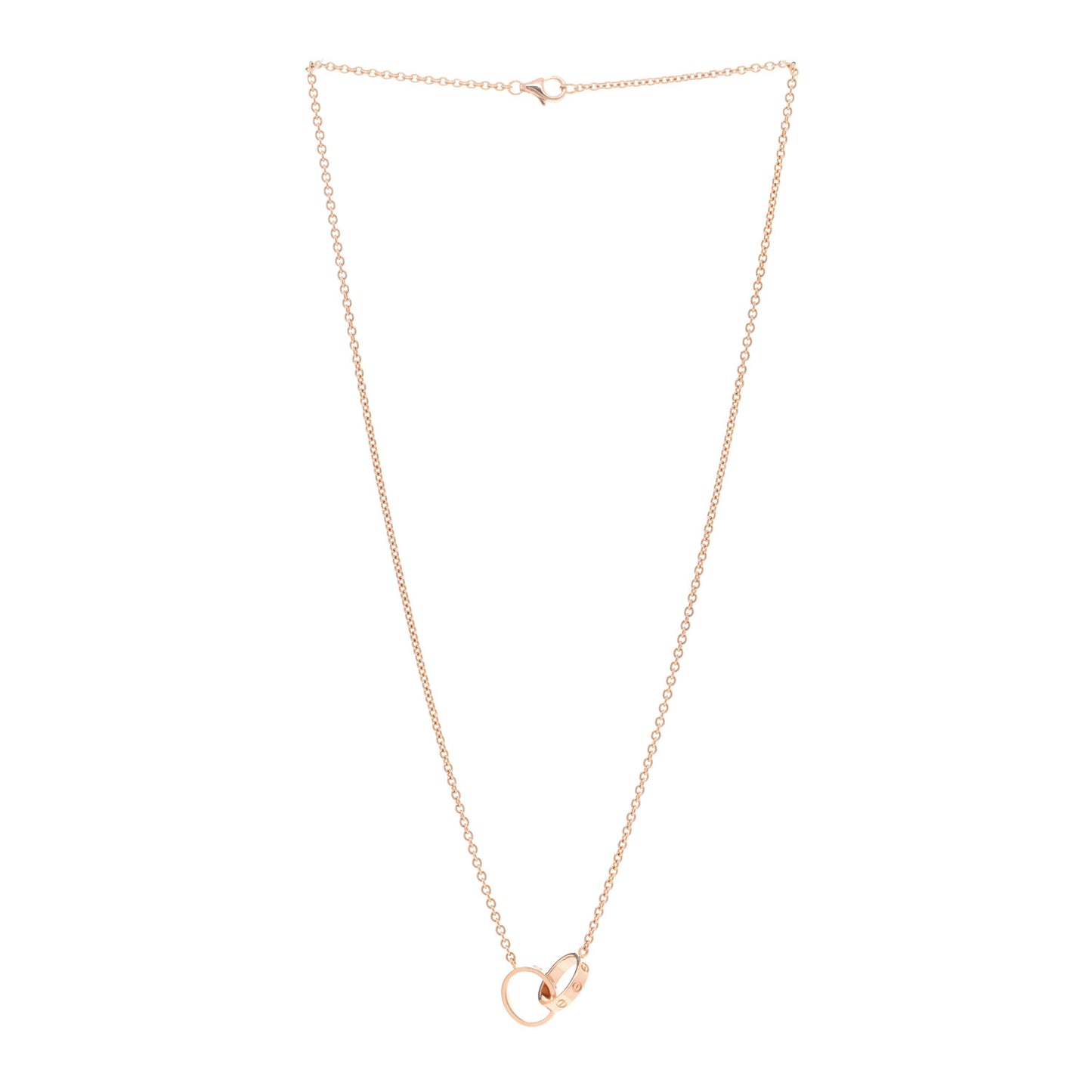 18K Pink Gold Interlocking LOVE Necklace