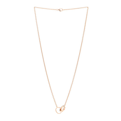 Cartier 18K Pink Gold Interlocking LOVE Necklace 3 of 6