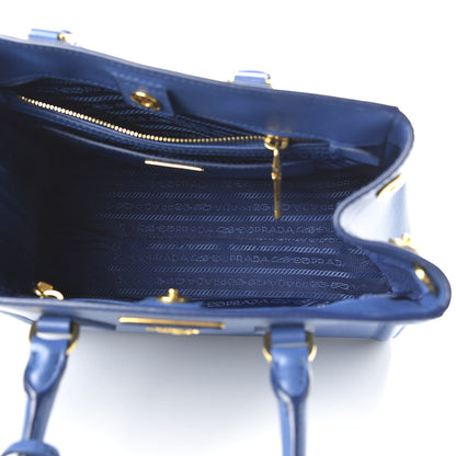 Prada Saffiano Lux Small Tote Azzurro 5 of 9