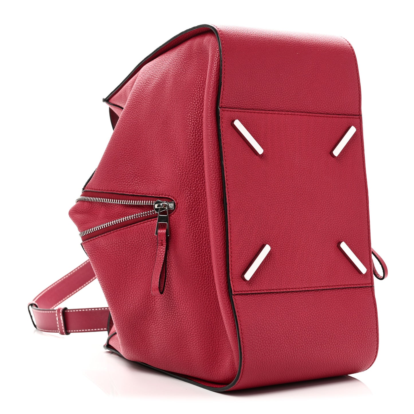Grained Calfskin Medium Hammock Shoulder Bag Raspberry