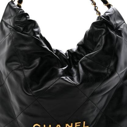 Chanel Shiny Calfskin Quilted Chanel 22 Black 9 of 12