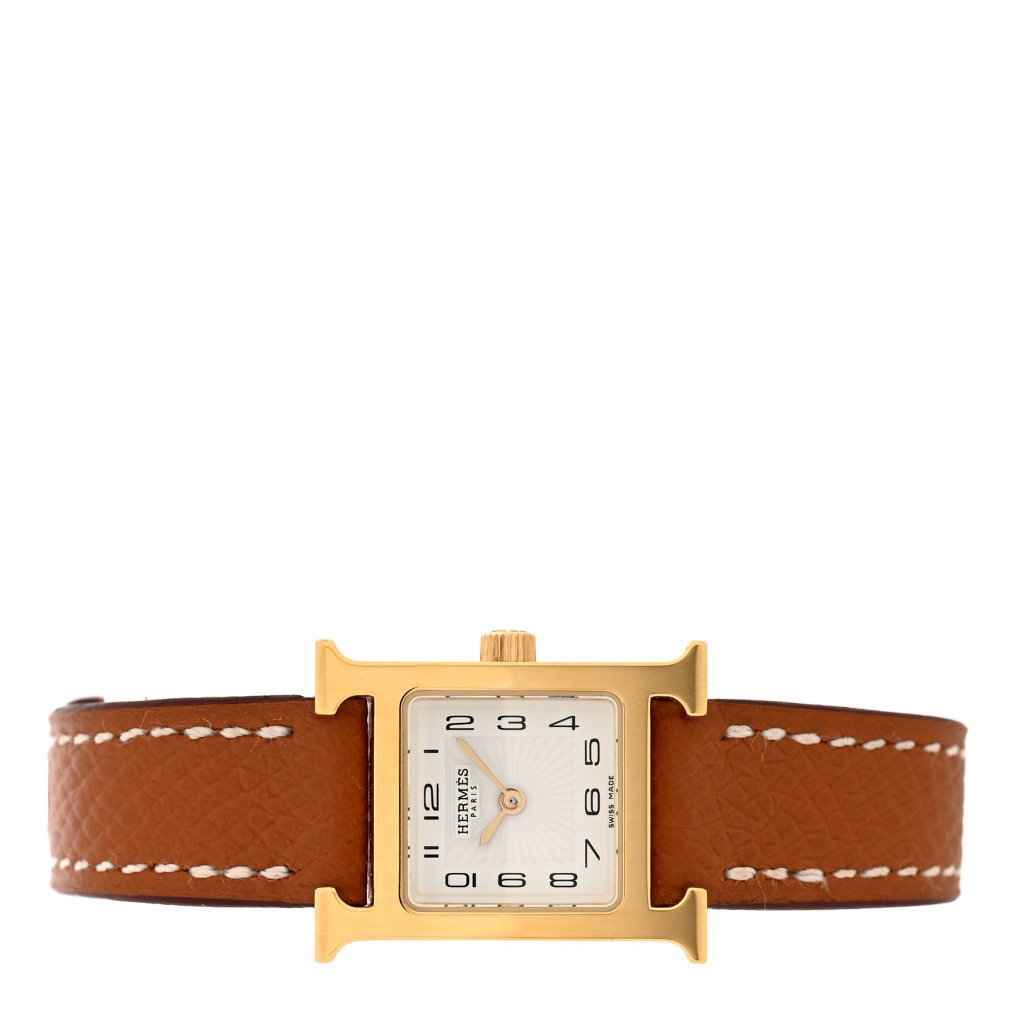 Stainless Steel Epsom 17.2mm Heure H Hour Quartz Watch Gold