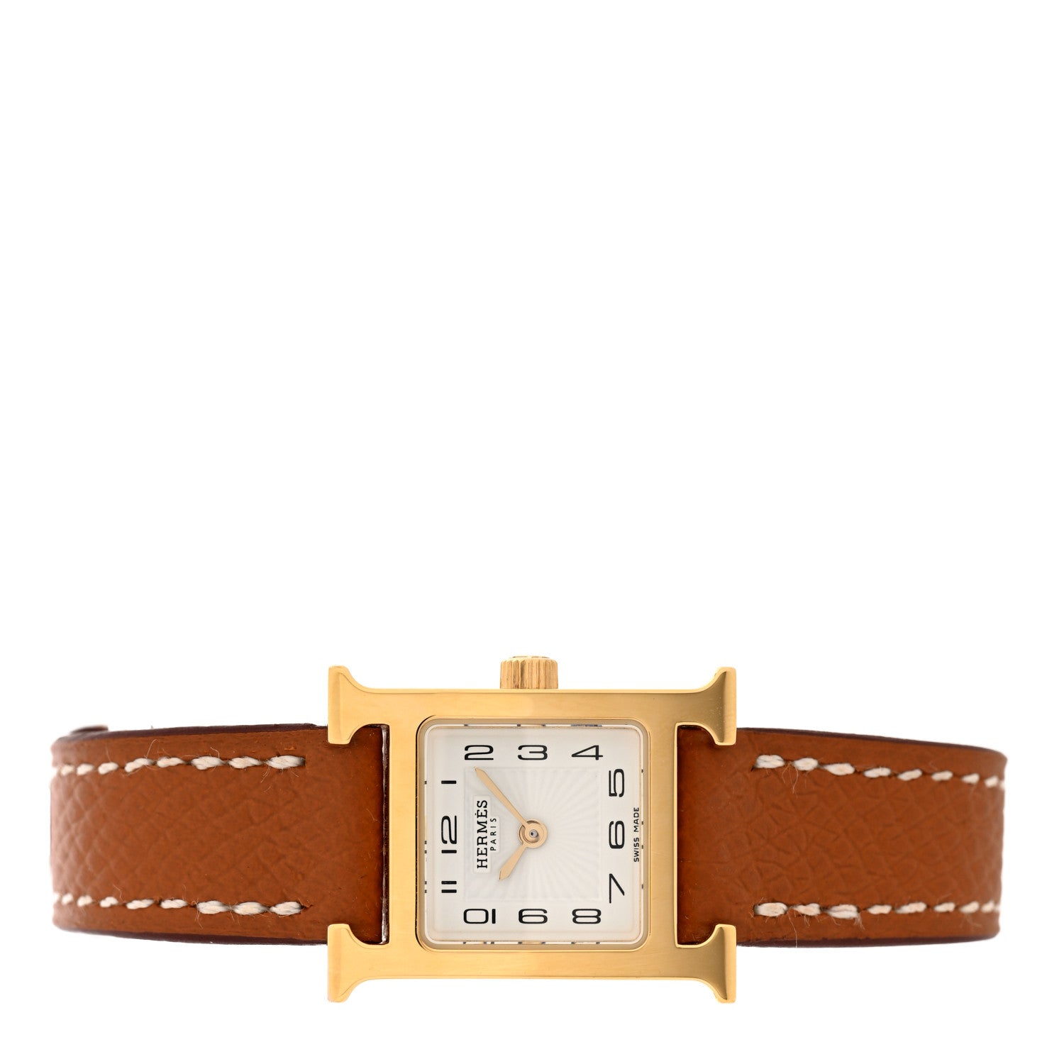 Hermes Stainless Steel Epsom 17.2mm Heure H Hour Quartz Watch Gold 2 of 5