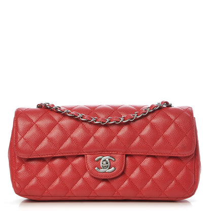 Chanel Caviar Quilted East West Flap Dark Pink 1 of 9