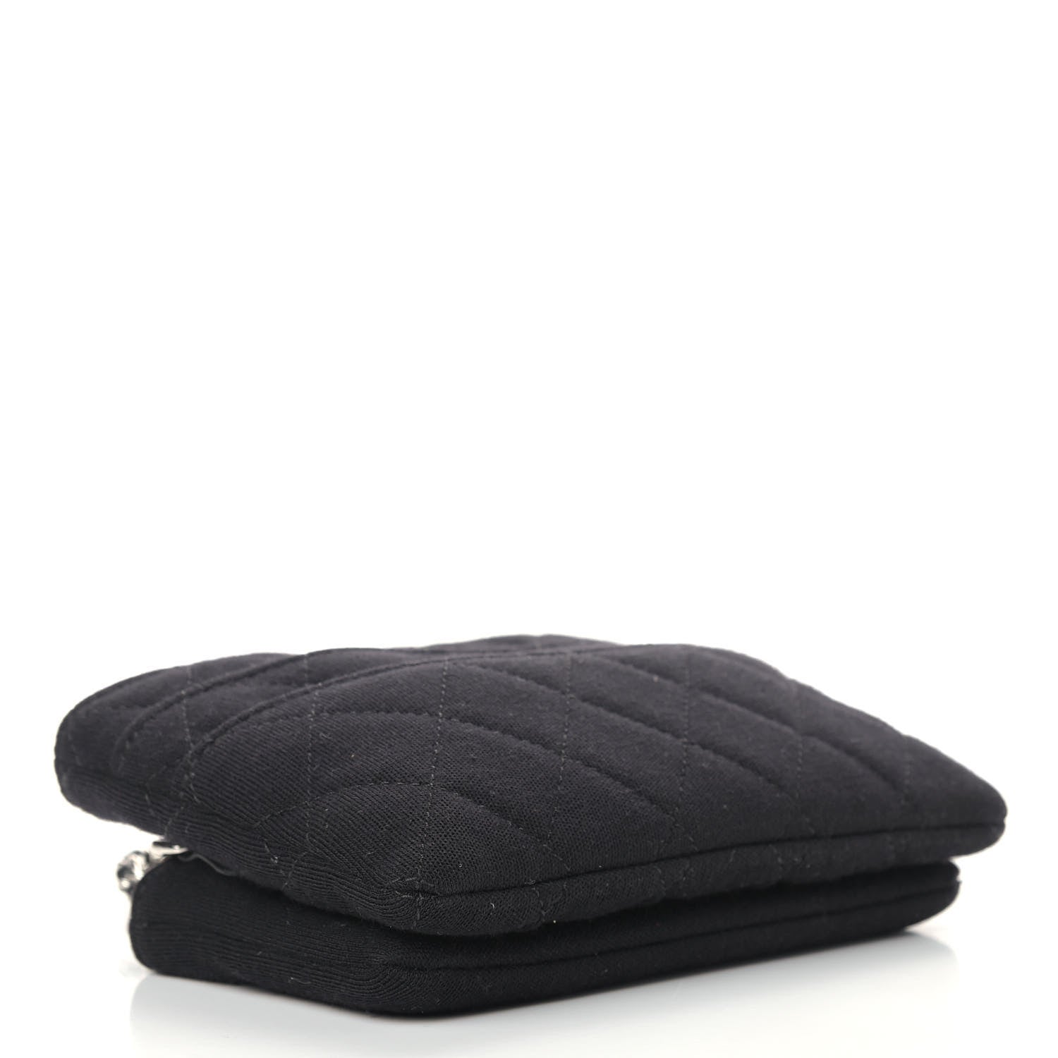 Chanel Jersey Quilted Mini Crossbody Bag Black 4 of 9