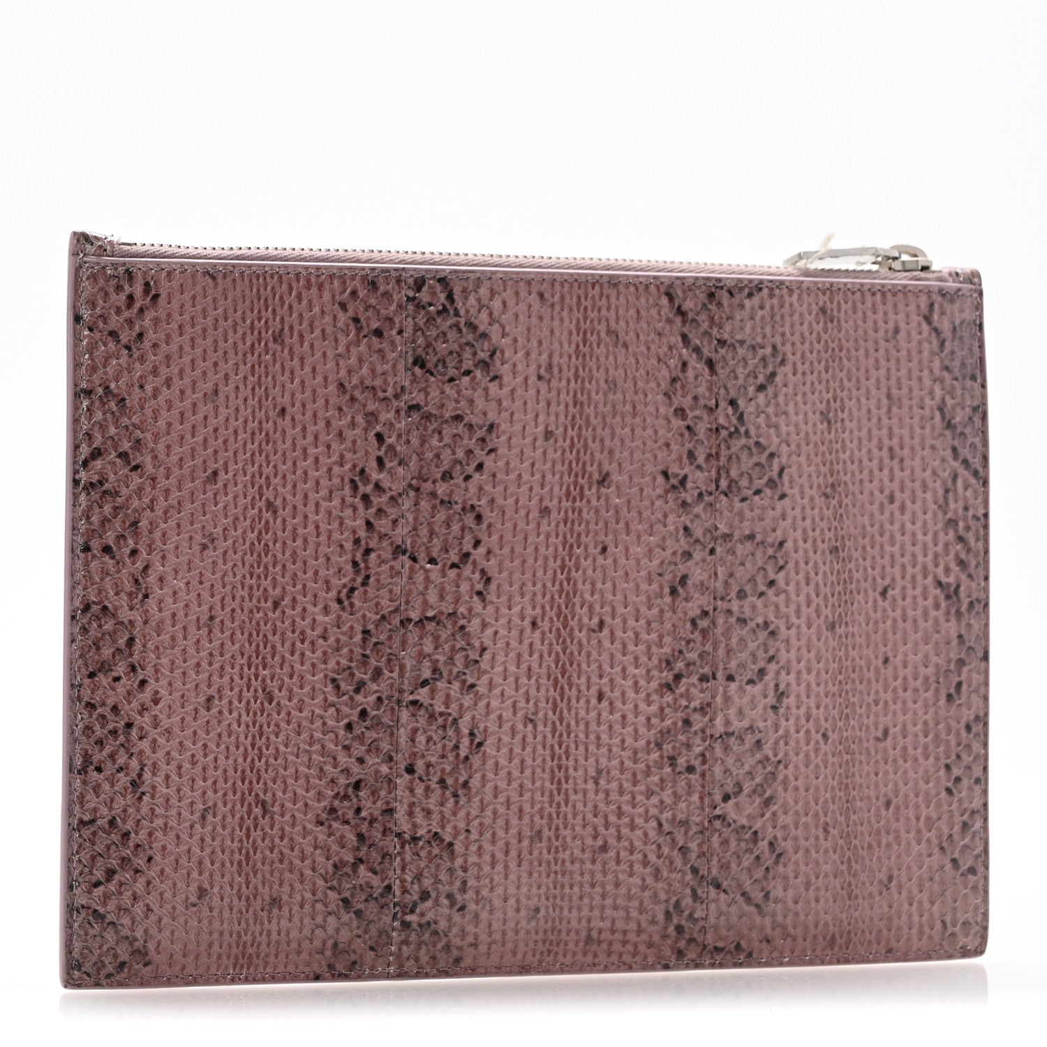 Saint Laurent Snakeskin Zip Pouch Purple Multicolor 3 of 10