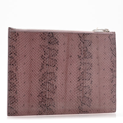 Saint Laurent Snakeskin Zip Pouch Purple Multicolor 3 of 10