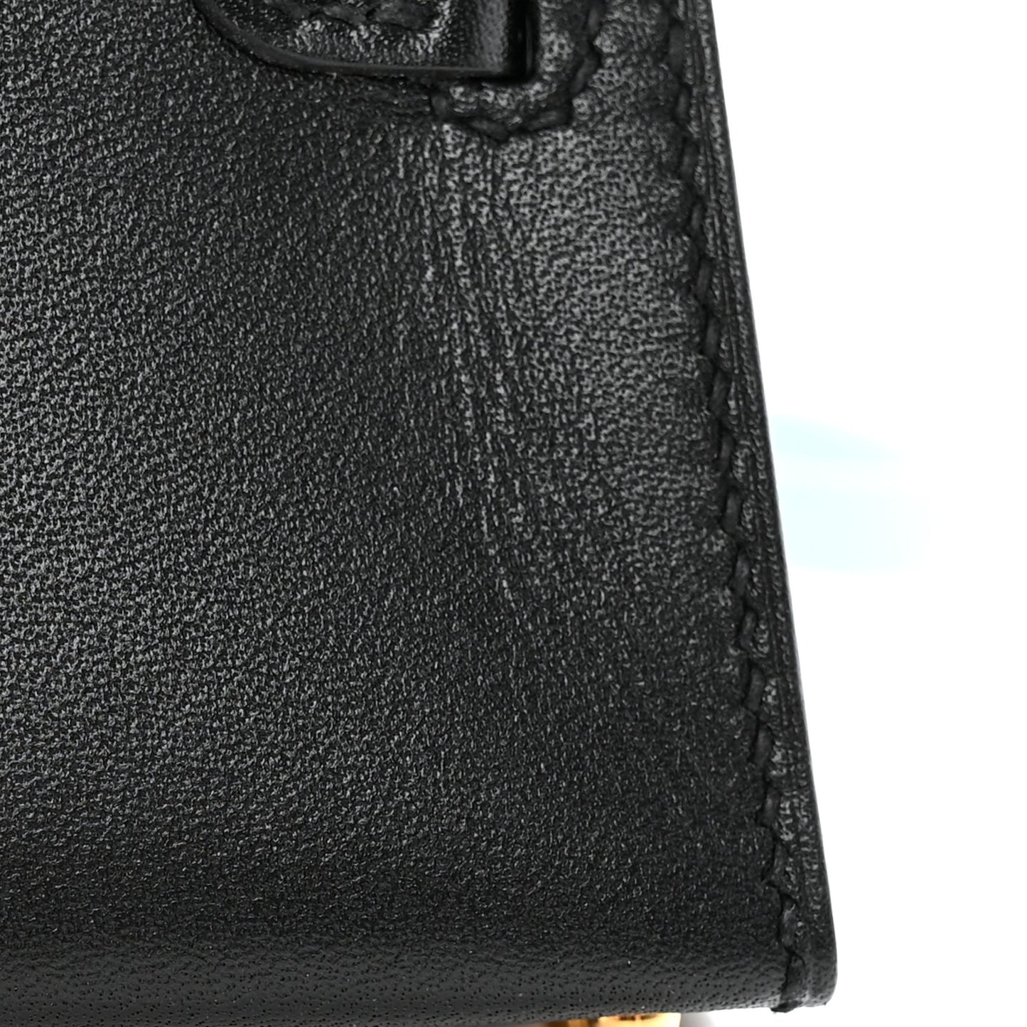 Tadelakt Mini Kelly Twilly Bag Charm Black