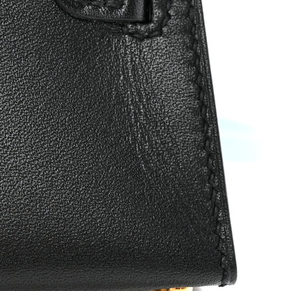 Hermes Tadelakt Mini Kelly Twilly Bag Charm Black 5 of 6