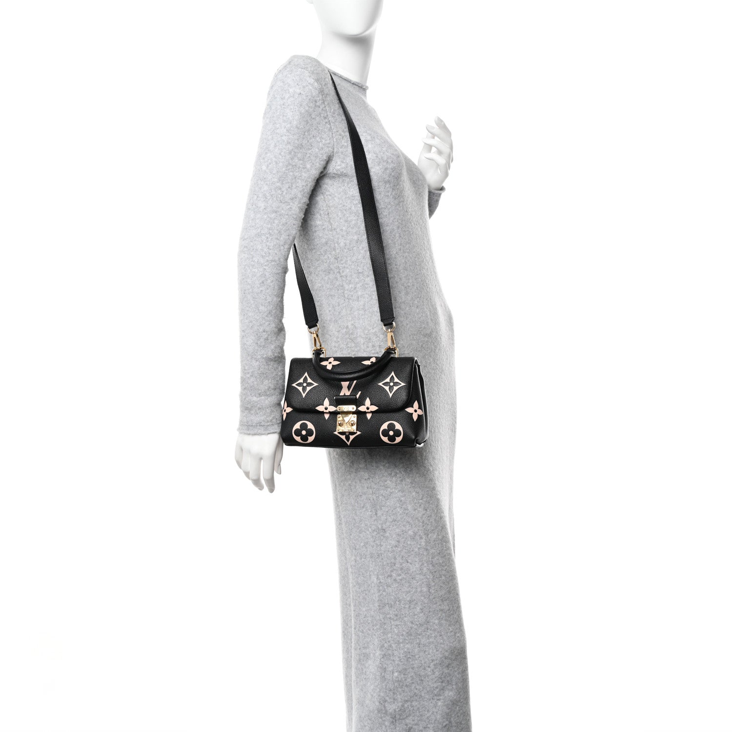 Louis Vuitton Empreinte Monogram Giant Madeleine BB Black Beige 2 of 9