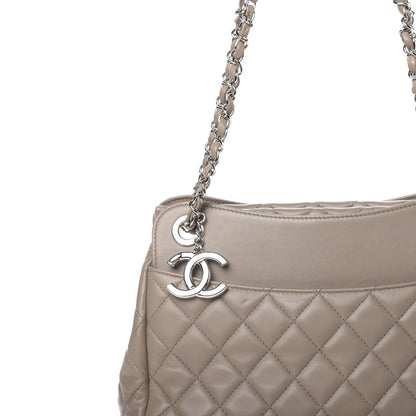 Chanel Lambskin Quilted Large 7 Tote Taupe 8 of 11