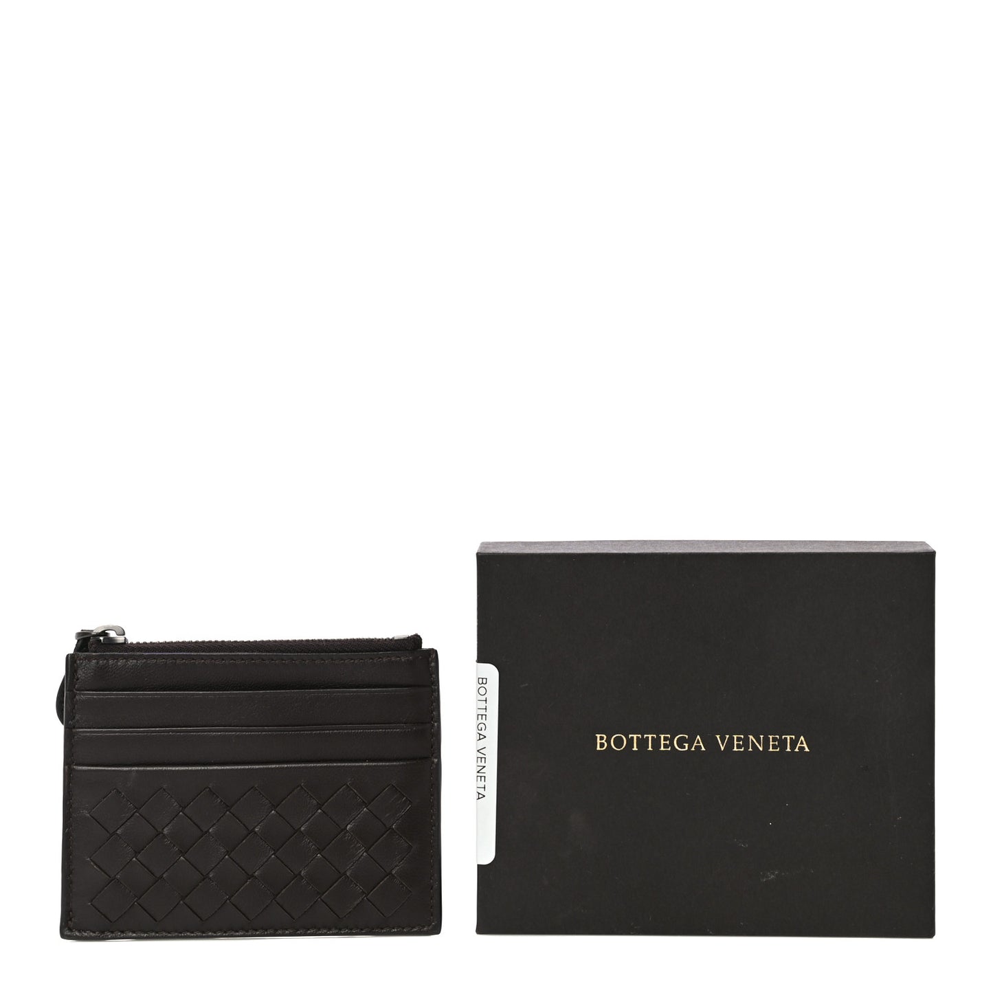 Nappa Intrecciato Zip Card Case