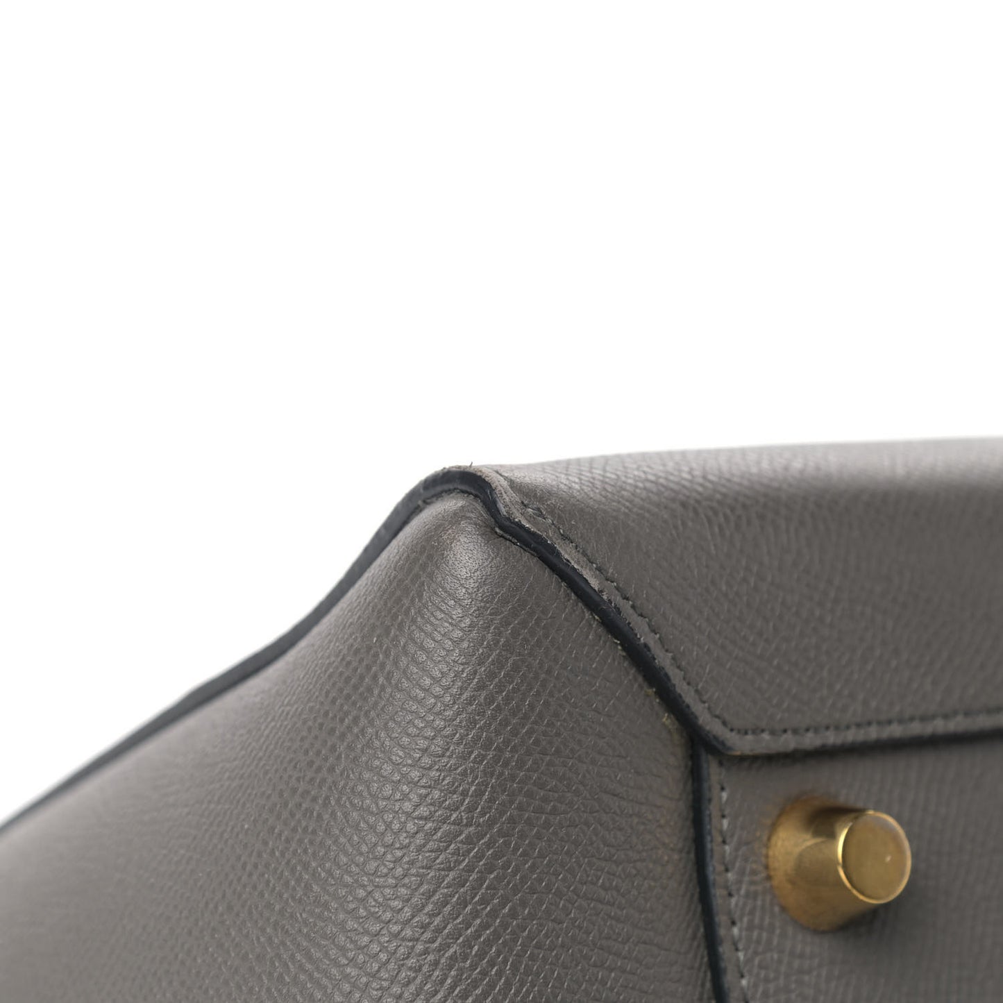 Baby Grained Calfskin Micro Belt Bag Grey
