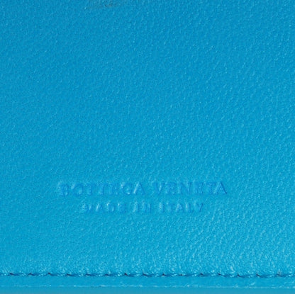 Bottega Veneta Nappa Intrecciato French Compact Wallet Turquoise 6 of 8