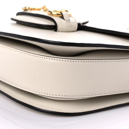 Gucci Azalea Calfskin Horsebit 1955 Shoulder Bag Mystic White 9 of 20