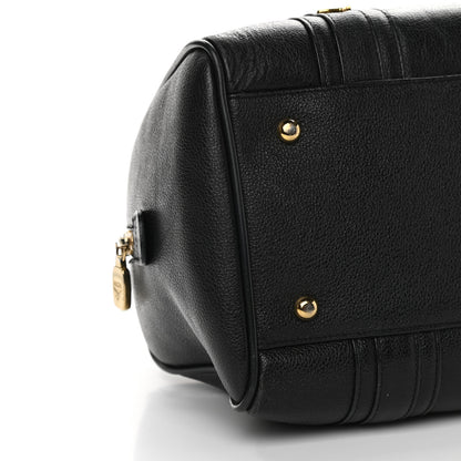 MCM Grained Calfskin Studded Boston Bag Black 8 of 10