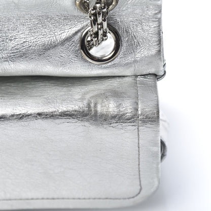 Chanel Metallic Aged Calfskin Quilted 2.55 Reissue 226 Flap Silver 11 of 12