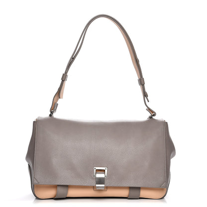 Proenza Schouler Calfskin Double Sided PS Courier Bag Mushroom 1 of 9