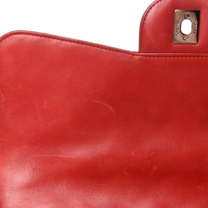 Chanel Patent Quilted Jumbo Single Flap Red 9 of 18