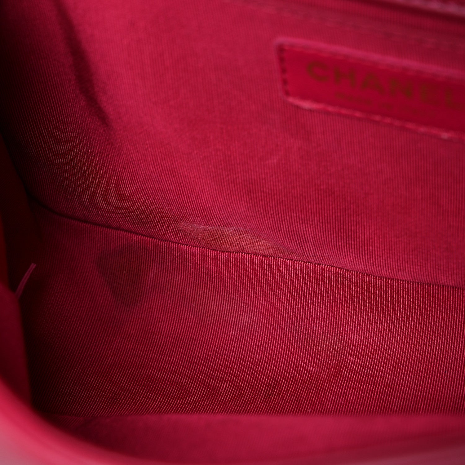 Chanel Lambskin Chevron Quilted Medium Boy Flap Dark Pink 12 of 15