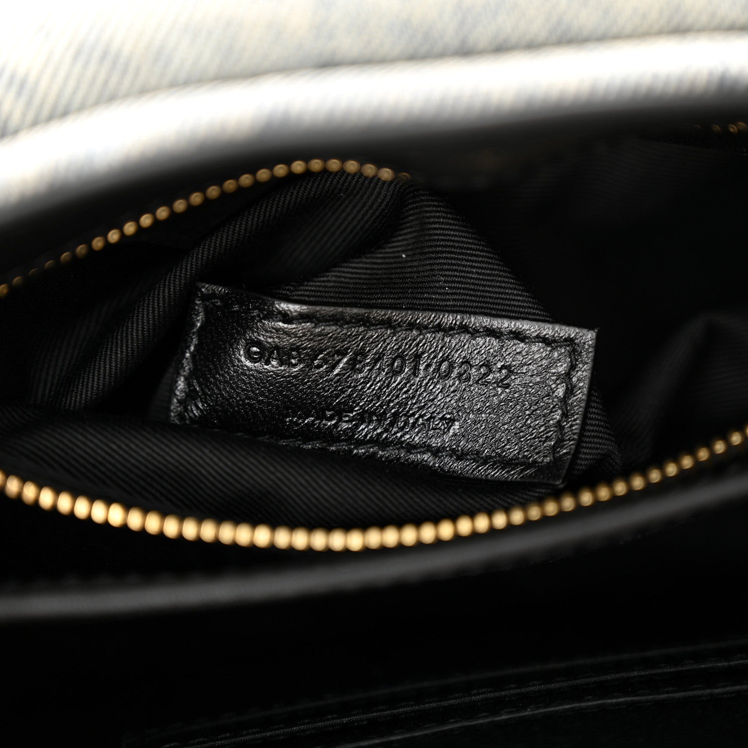 Saint Laurent Denim Y Quilted Monogram Toy Loulou Crossbody Bag Grey 7 of 11