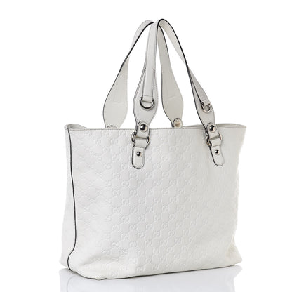 Gucci Guccissima Medium Icon Bit Tote White 3 of 7