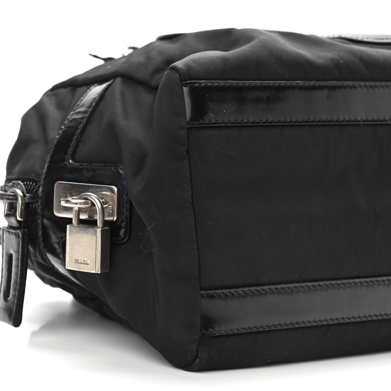 Prada Tessuto Nylon Spazzolato Logo Tote Black 5 of 10