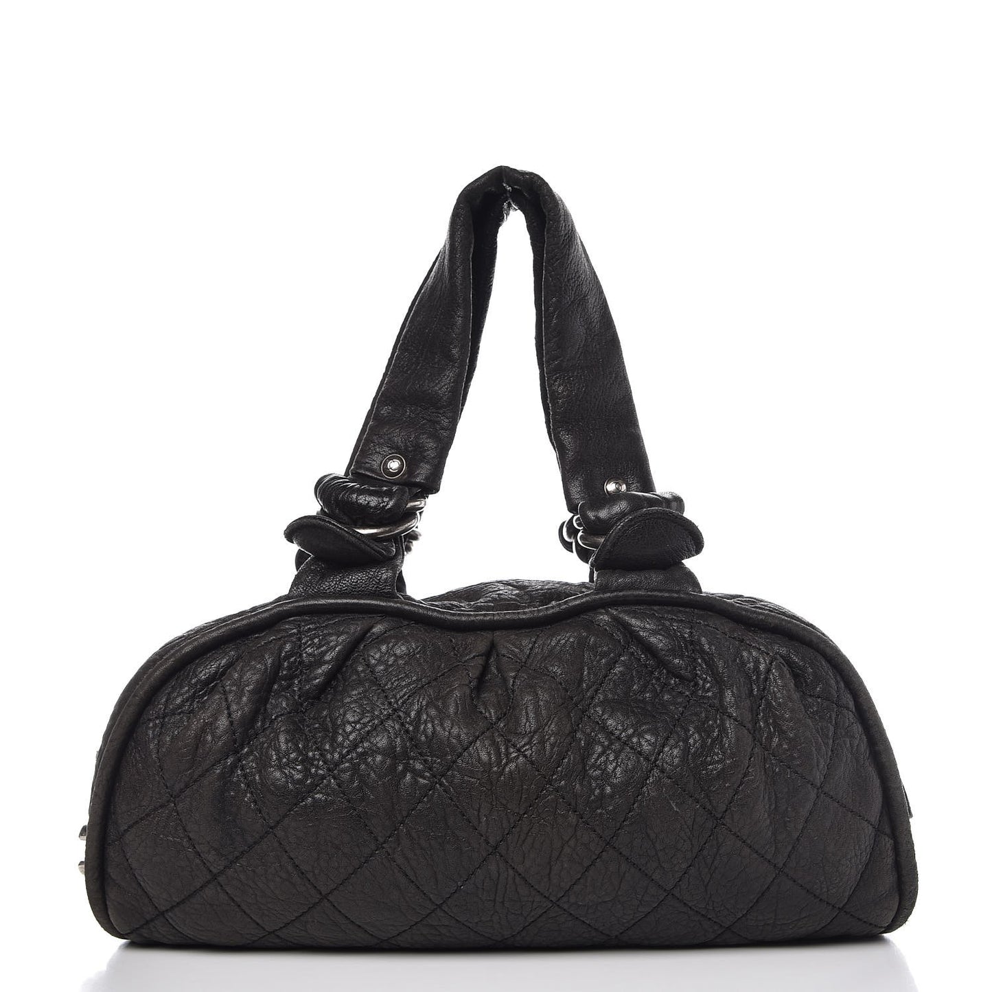 Distressed Lambskin Le Marais Bowler Black