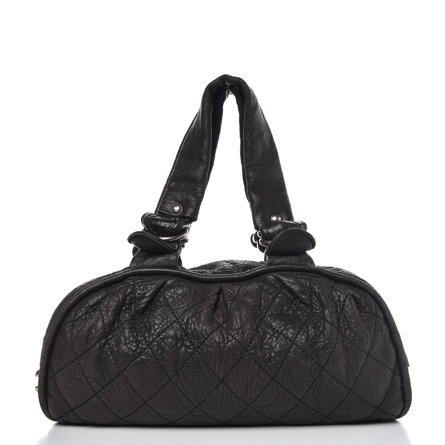 Chanel Distressed Lambskin Le Marais Bowler Black 1 of 11