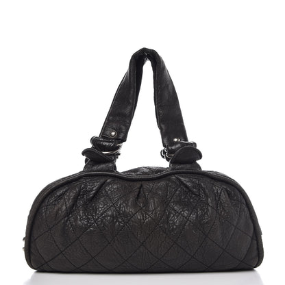 Chanel Distressed Lambskin Le Marais Bowler Black 1 of 11