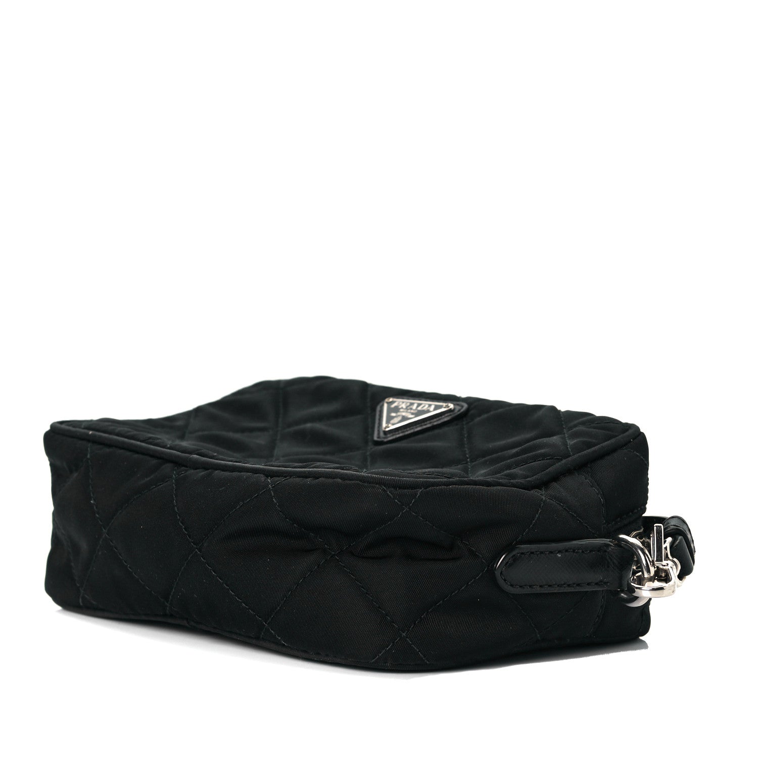 Prada Nylon Tessuto Impuntu Quilted Chain Crossbody Black 4 of 6