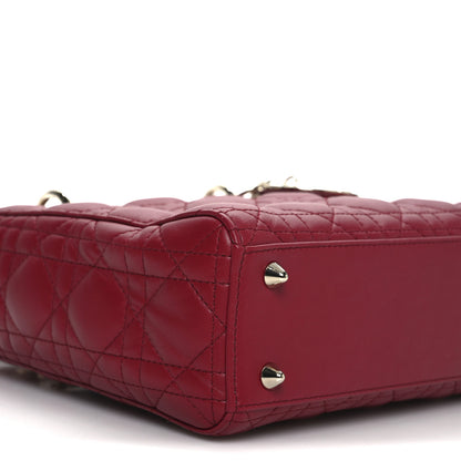 Christian Dior Lambskin Cannage Small My ABCDior Lady Dior Red 9 of 12