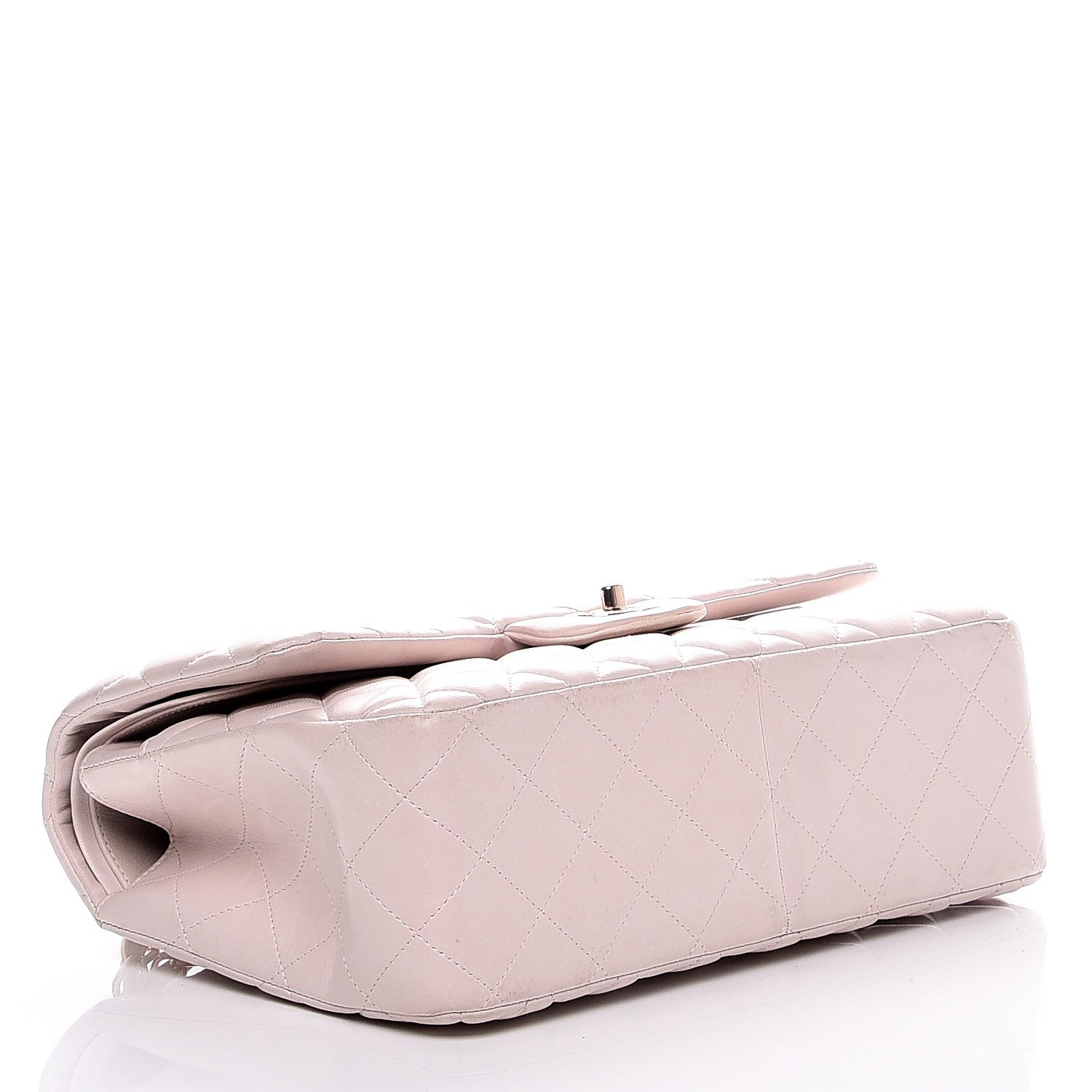 Chanel Lambskin Quilted Jumbo Double Flap Light Beige 5 of 12