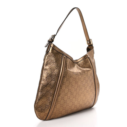Gucci Metallic Guccissima Medium Britt Tote Gold 3 of 12