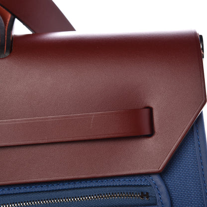Hermes Toile Vache Hunter Herbag Zip 39 MM Bleu Orage Rouge H 9 of 10