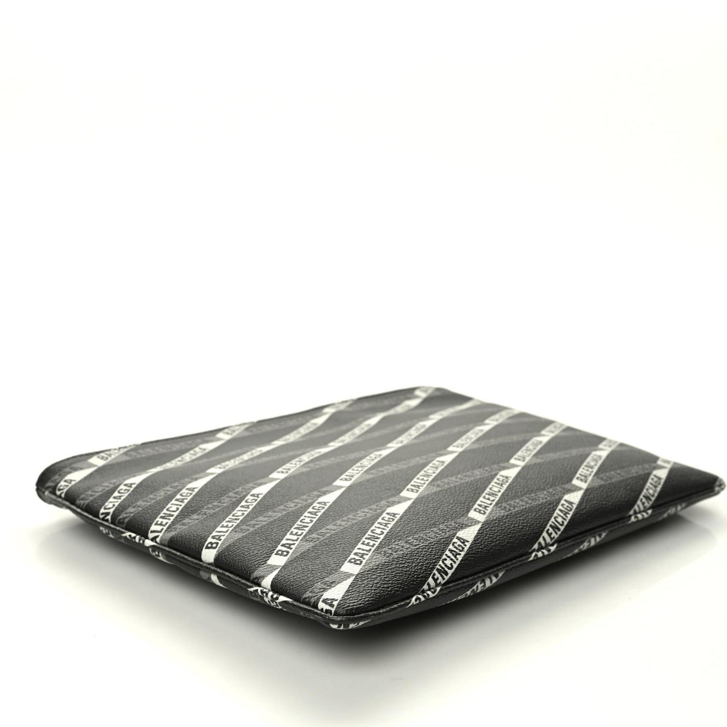 Coated Canvas Losange Monogram Zip Pouch Black Grey