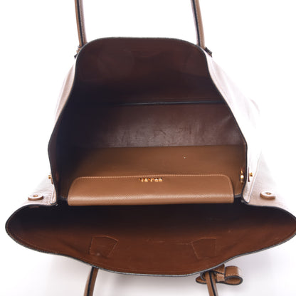 Prada Saffiano Cuir Large Double Bag Canella Cocco 6 of 14