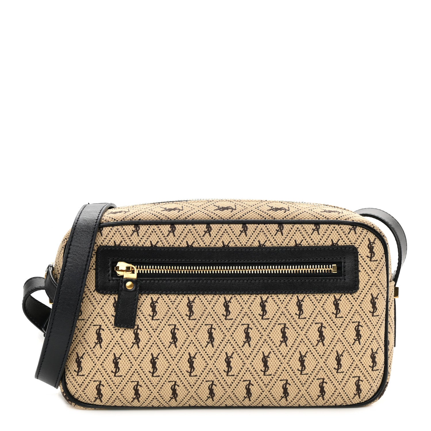 Saint Laurent Canvas Monogram All Over Camera Bag Beige 1 of 24